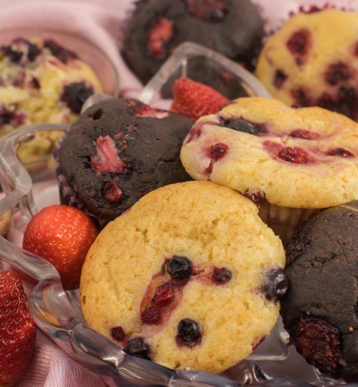 Muffins cu fructe de padure